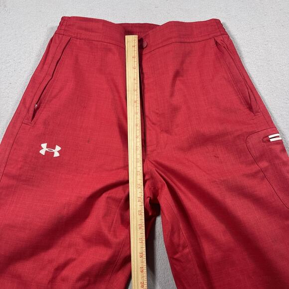Under‎ Armour Pants Mens Large Red ColdGear Snow Ski Outdoor Zip Pockets Winter - Picture 8 of 13